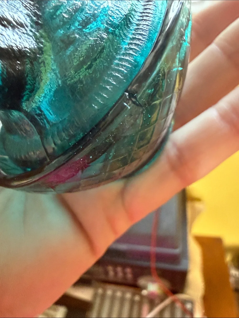 Teal Glass Hen on Nest Decorative Dish - Home Accents